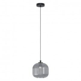 Eglo-Mantunalle 1 H/L 1X40W & 3X40W E27 Pendant Light -  BLK/BLK TR